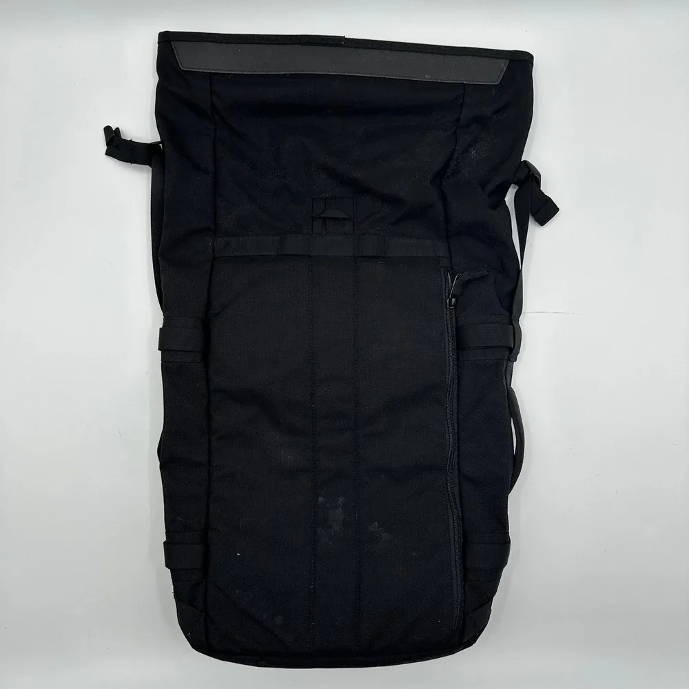 Evolved Motion Black Roll Top Rucking Backpack w/ 2 Water Bladders 30L Bag READ